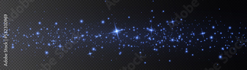 Starry dust, flash light spark, sparkle blue star photo
