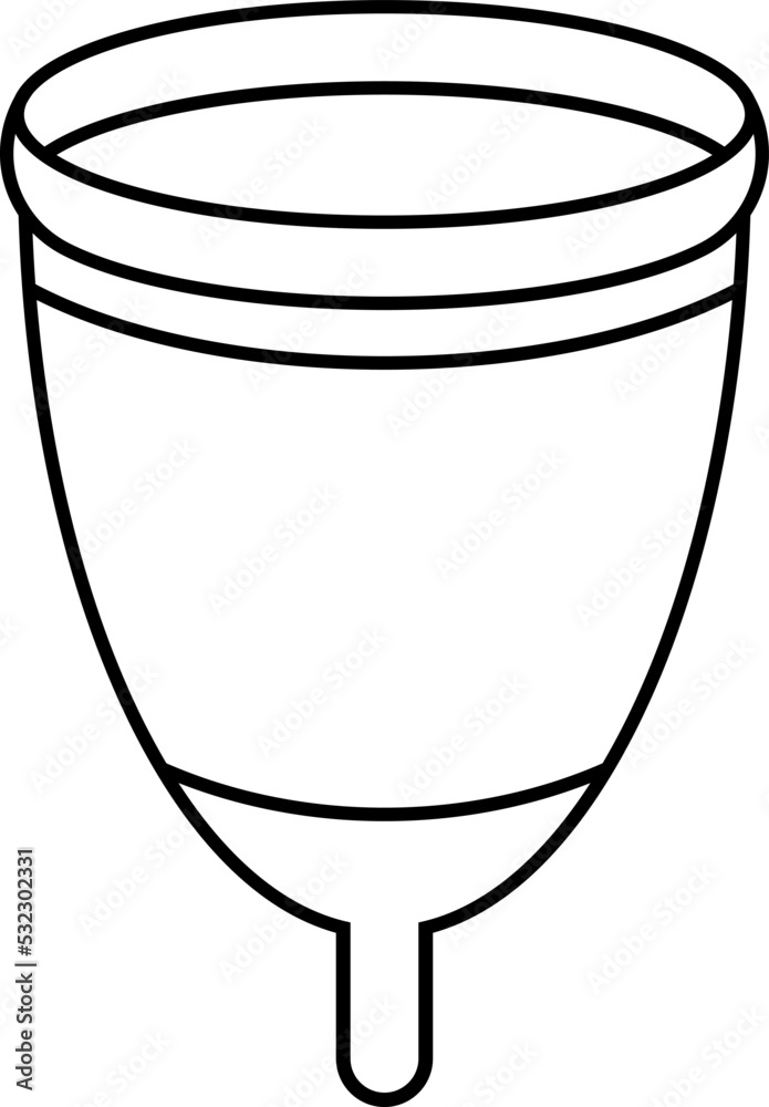 Menstrual cup icon linear vector. Menstrual cup icon line icon. Stock  Vector | Adobe Stock