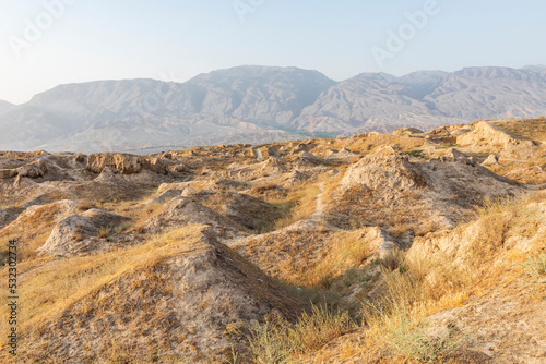 Fototapeta Naklejka Na Ścianę i Meble -  Panjakent, Sughd Province, Tajikistan. Ruins on the ancient city of Panjakent.