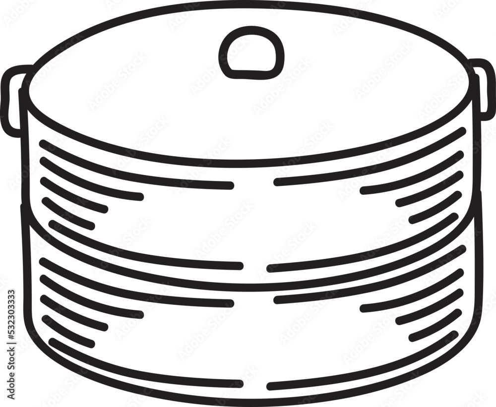 Obraz premium hand drawn kitchen material illustration