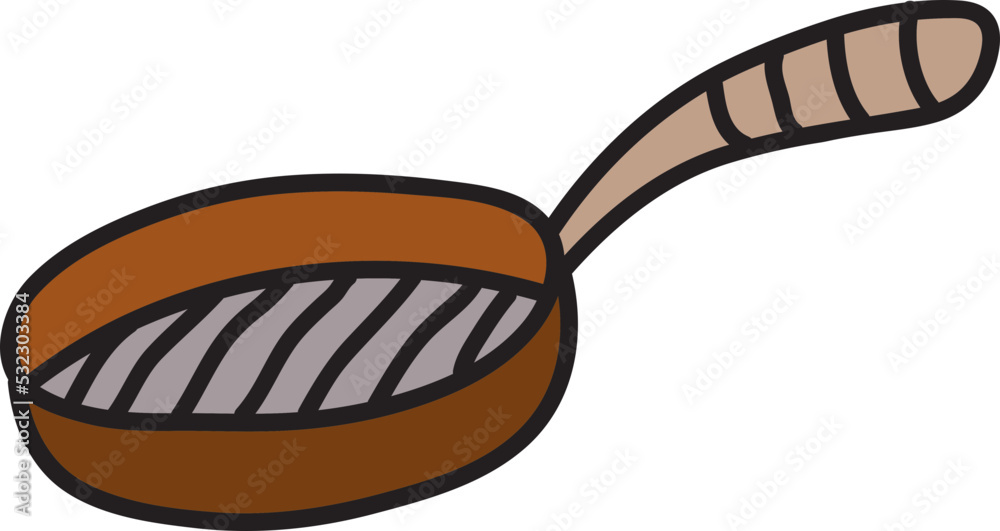 hand drawn kitchen material illustration