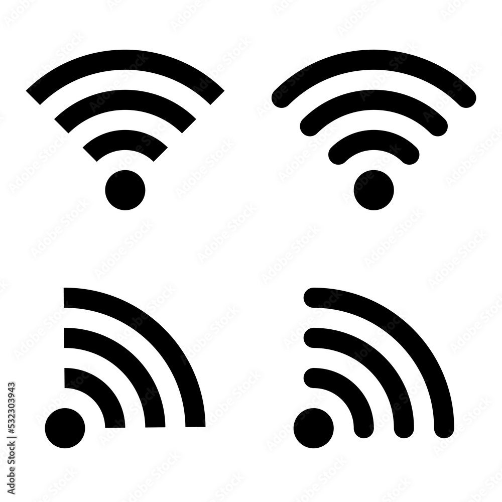 wifi icons. Phone icon set. Communication, internet concept. Vector illustration. Stock image. wifi icons. Phone icon set. Communication, internet concept. Vector illustration. Stock image.