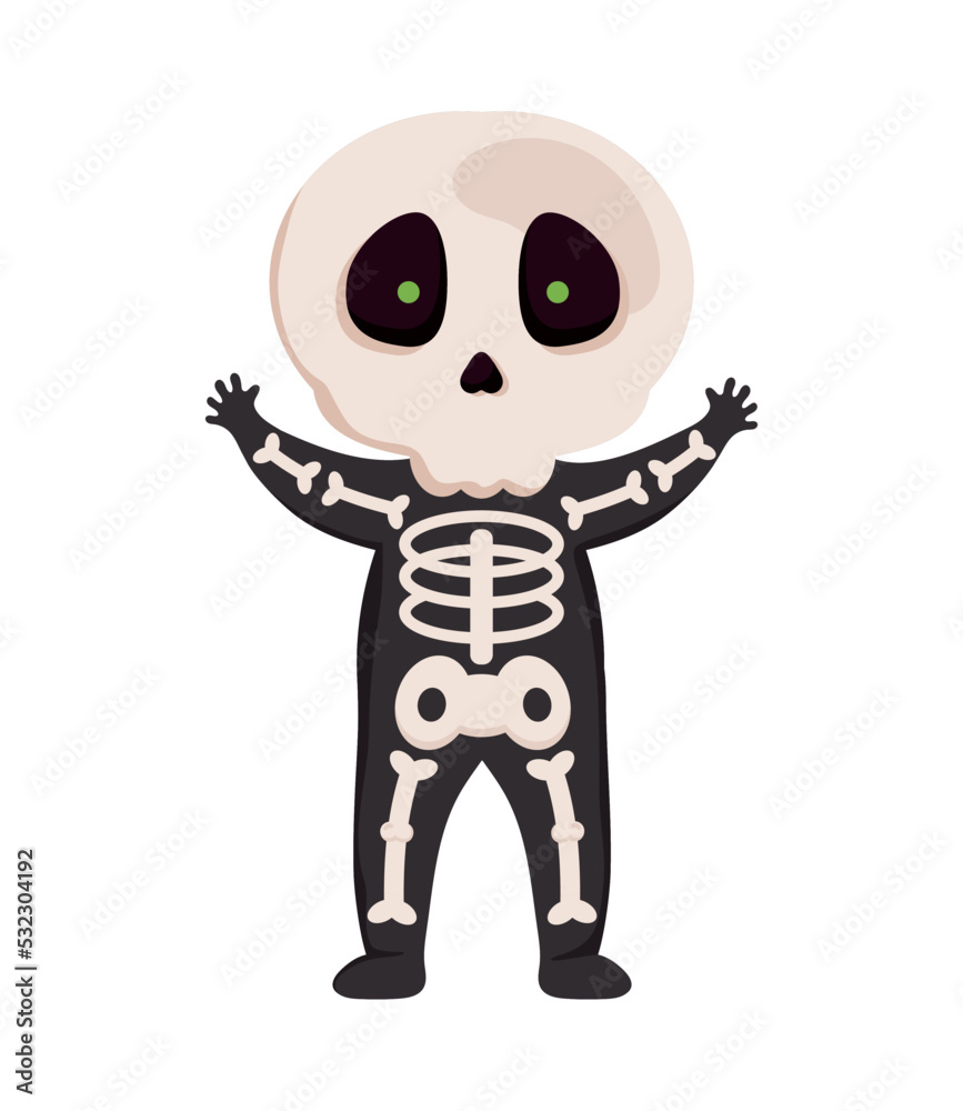 boy with skeleton costume boy with skeleton costume