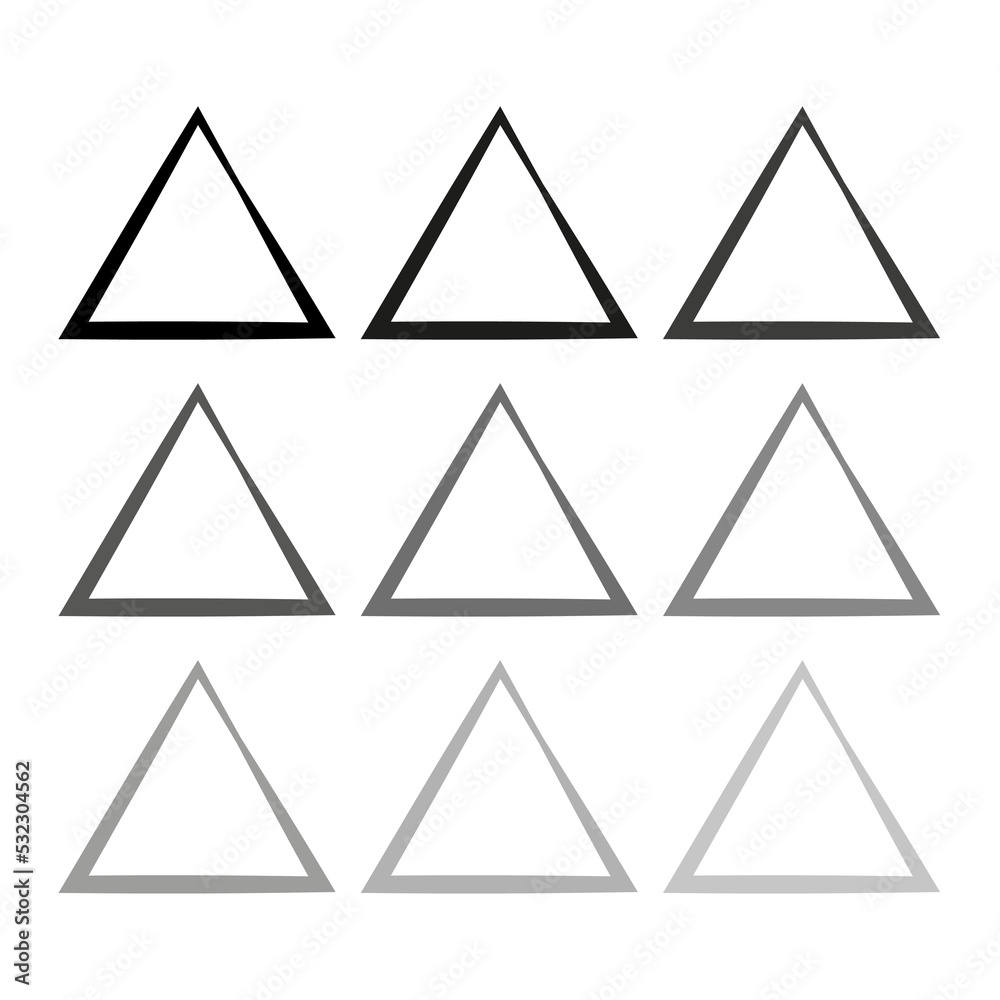 grunge triangle in hand drawn style. Brush triangles. Vector illustration. stock image. grunge triangle in hand drawn style. Brush triangles. Vector illustration. stock image.