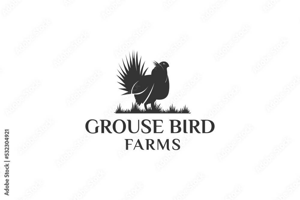Obraz premium minimalist logo design linear style farms