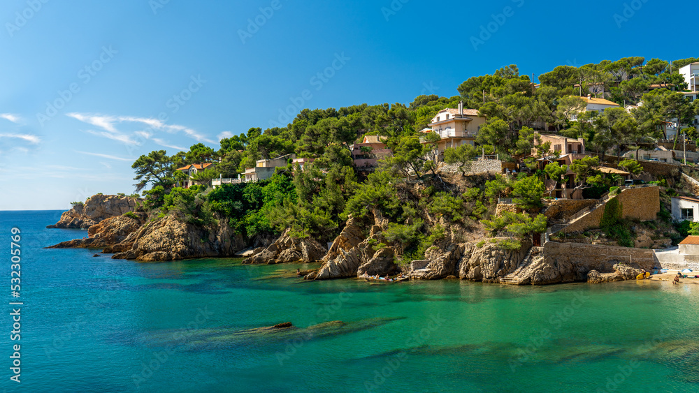 Paradise Bay with turquoise Water on the South Coast of France