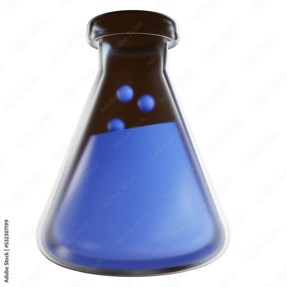 3D illustration test tube