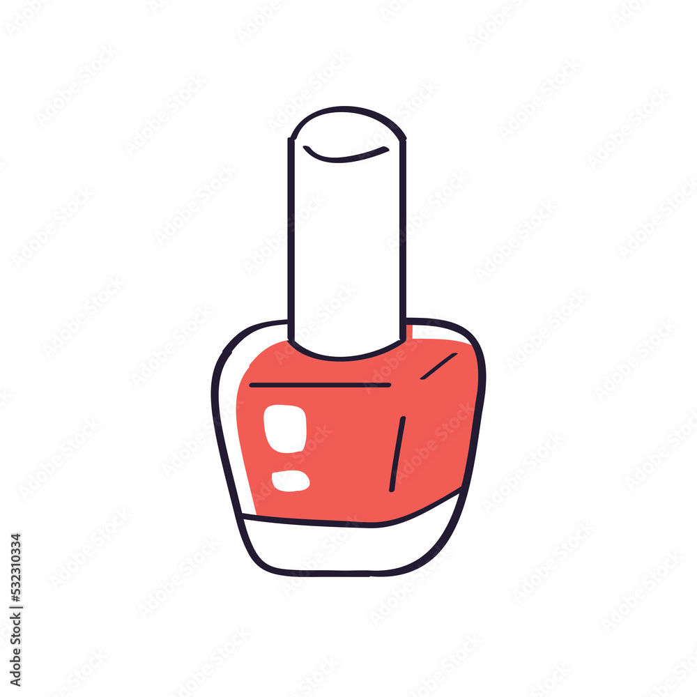 Red nail polish bottle isolated Red nail polish bottle isolated