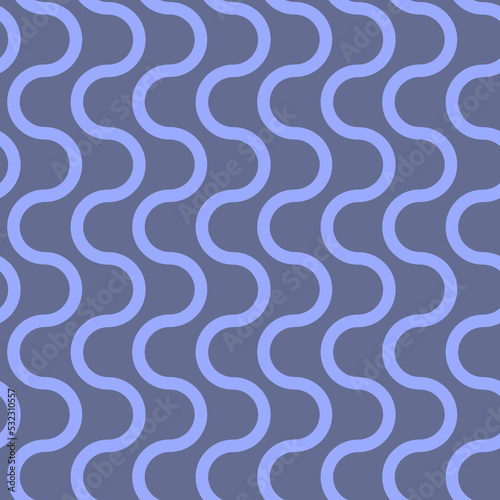 Purple monochrome wavy seamless pattern, wave twisty line, simple trendy pattern