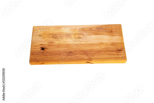 new rectangular wooden board, isolated on white