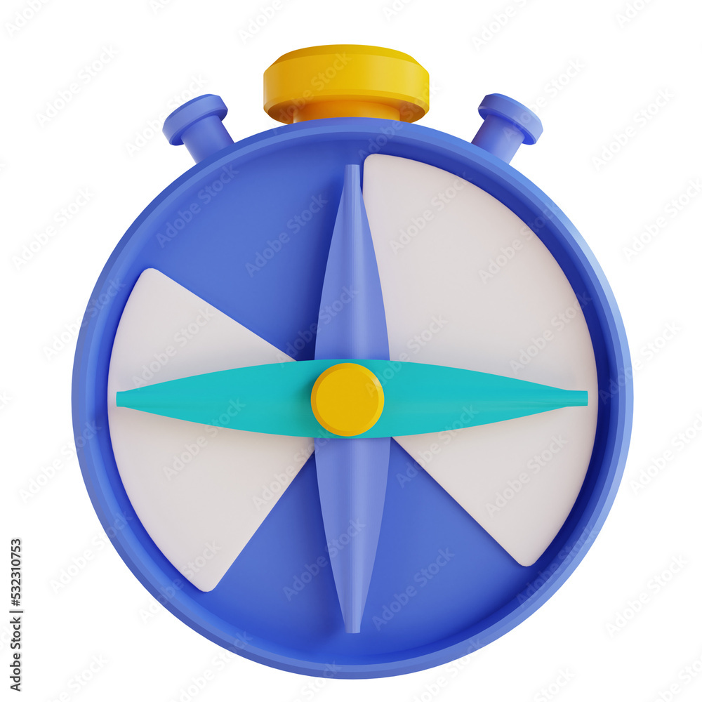 Fototapeta premium 3D illustration compass