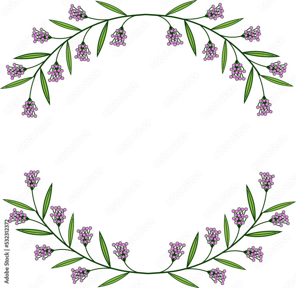 Fototapeta premium organic border frame illustration