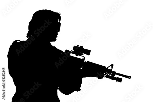 silhouette of soldier