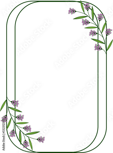 organic border frame illustration