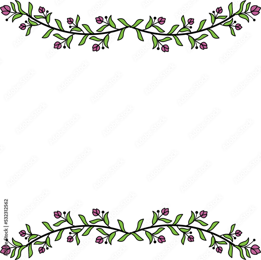 Fototapeta premium organic border frame illustration