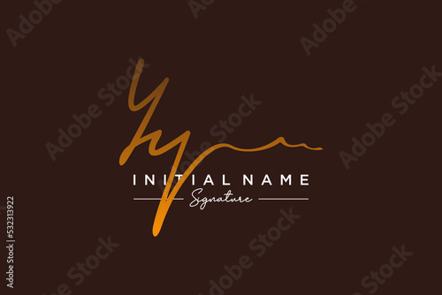 Initial YY signature logo template vector. Hand drawn Calligraphy lettering Vector illustration. © Catharsis