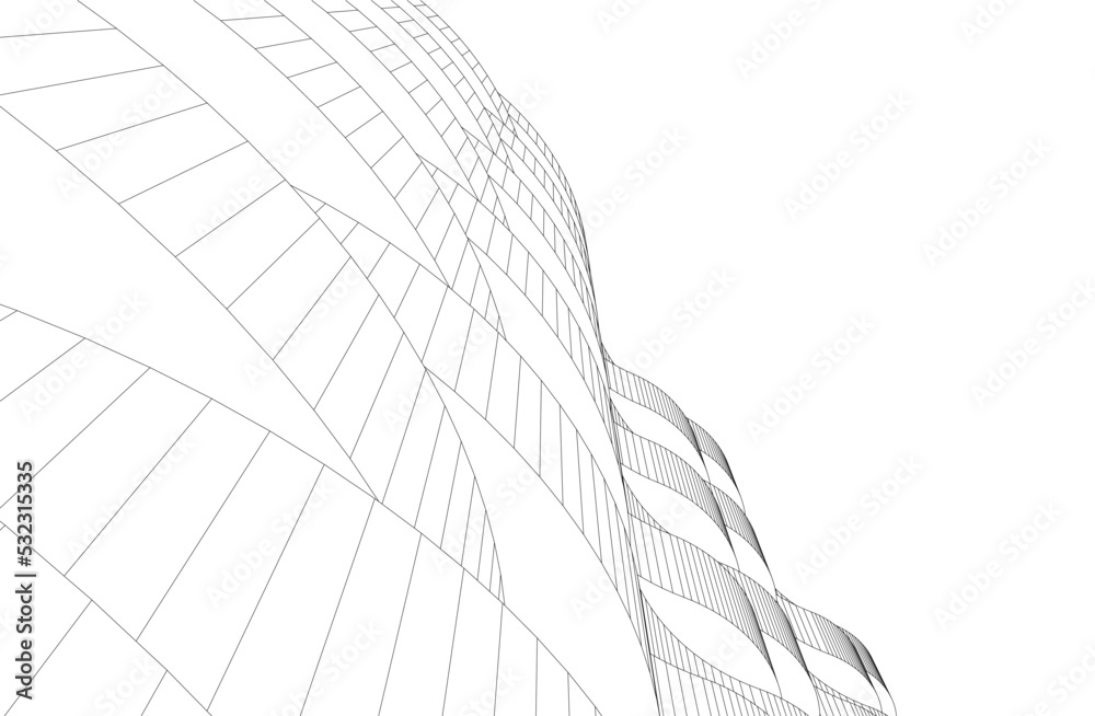 Modern architecture vector 3d illustration Modern architecture vector 3d illustration