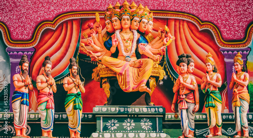 Multi-headed Hindu deity photo