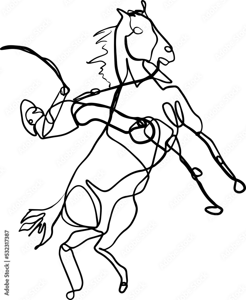 Fototapeta premium lineart horses