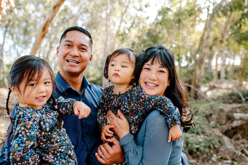 Close up family portrait 
