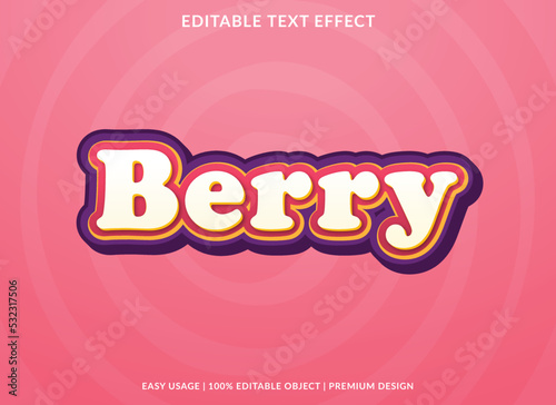 berry editable text effect template use for business logo and brand