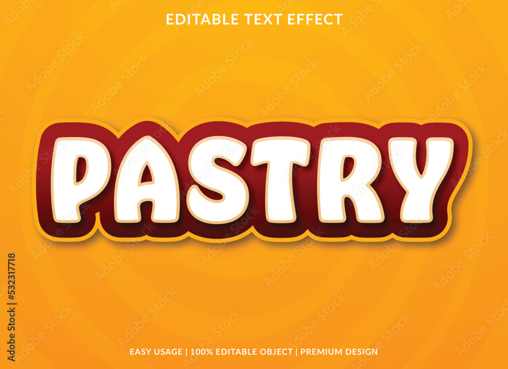 pastry editable text effect template use for business logo and brand pastry editable text effect template use for business logo and brand