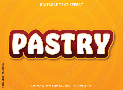 pastry editable text effect template use for business logo and brand