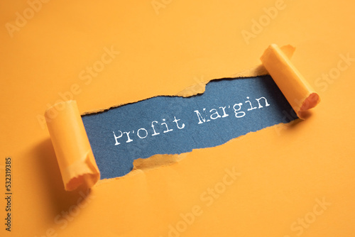 The inscription Profit margin