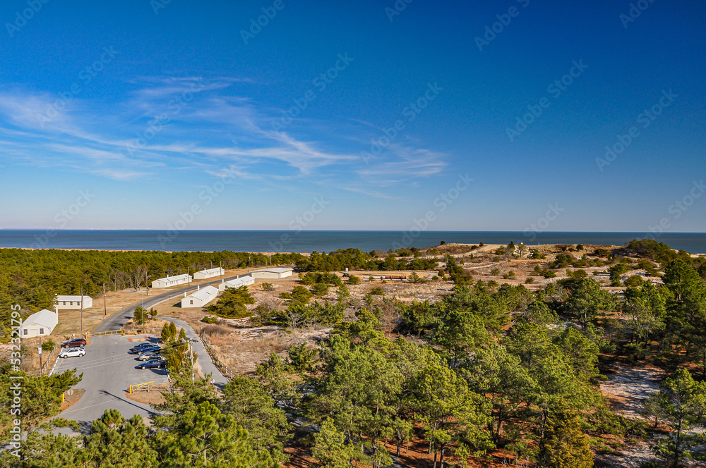 View from the World War II Observation Tower, Cape Henlopen State Park, Delaware USA, Lewes, Delaware
