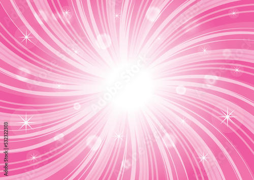 放射旋回背景 ピンク