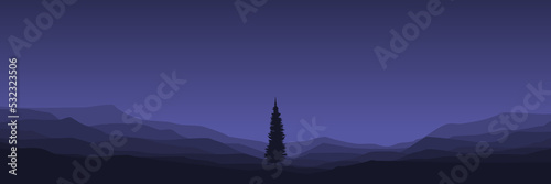 mountain landscape flat design vector illustration good for background, wallpaper, backdrop, and design template	
