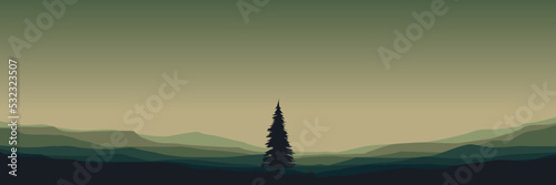 mountain landscape flat design vector illustration good for background, wallpaper, backdrop, and design template	
