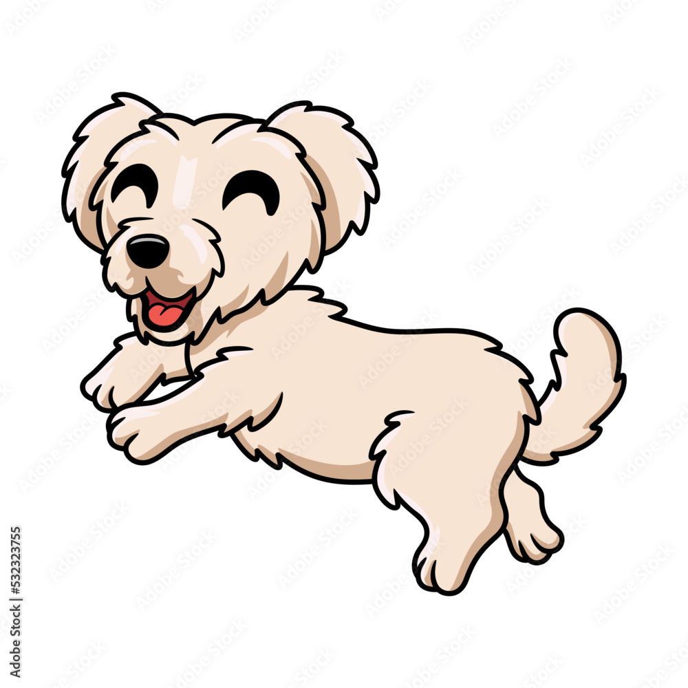 Cute maltese puppy dog cartoon Cute maltese puppy dog cartoon
