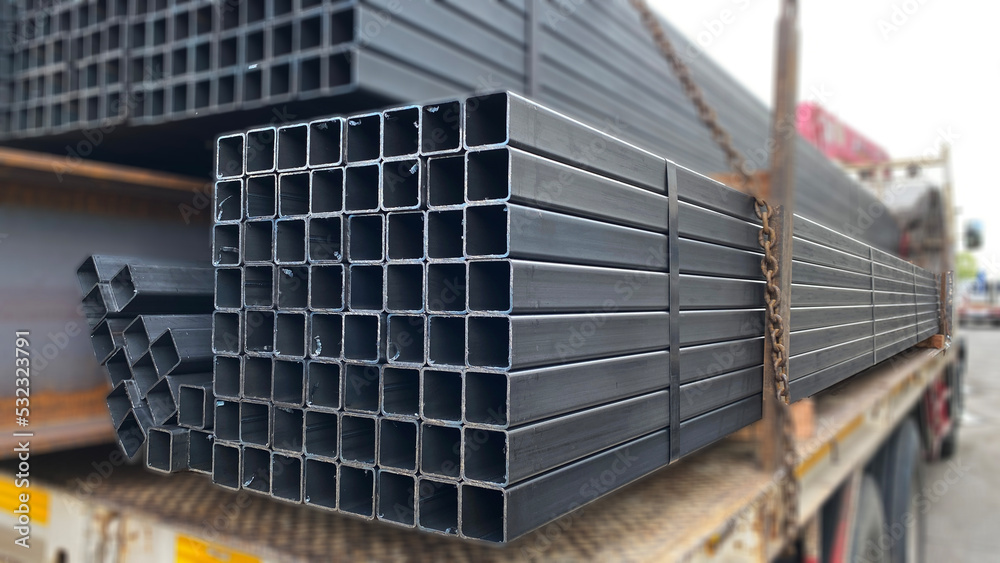 Square steel pipe pile for building materials