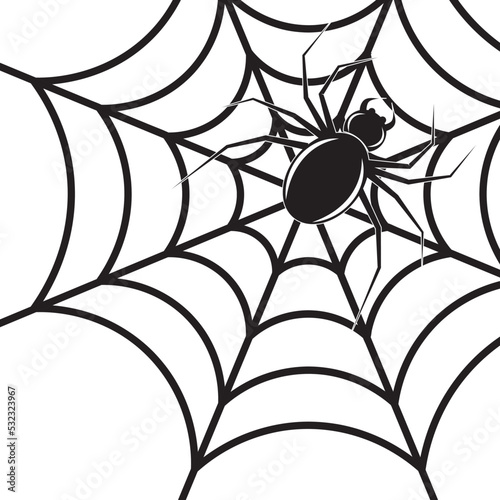 Spider icon logo vector illustration