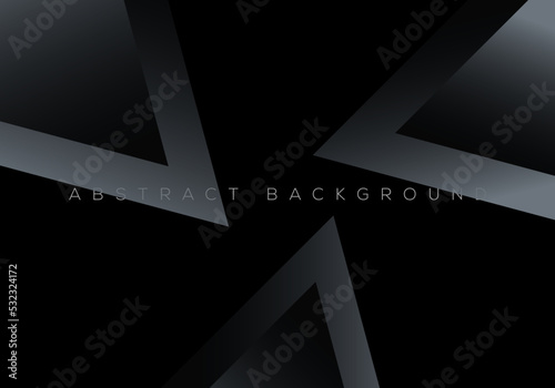 Minimalist Black Premium Abstract Background with Luxury Gradient Geometric Elements