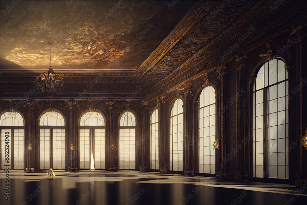 Majestic_Palace_Hall_Interior._Fantasy_3D Illustration.