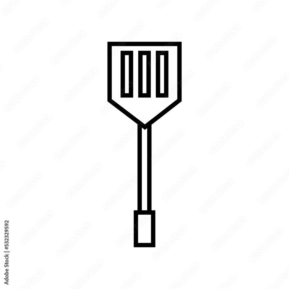 Graphic flat spatula icon for your design and website Graphic flat spatula icon for your design and website