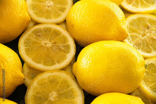 lemons and lemon slices  used to create savory dishes  lemonade  lemon desserts  lemon water