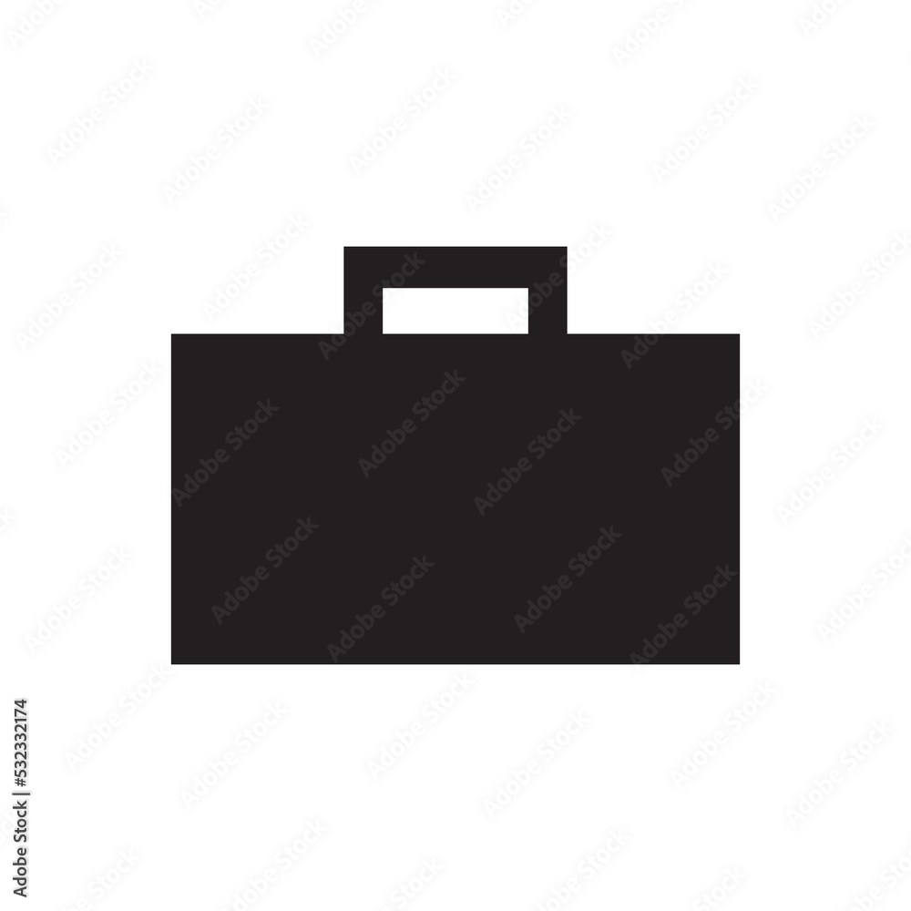 Graphic flat suitcase icon for your design and website Graphic flat suitcase icon for your design and website