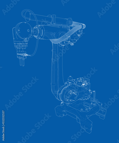 Industrial robot manipulator.