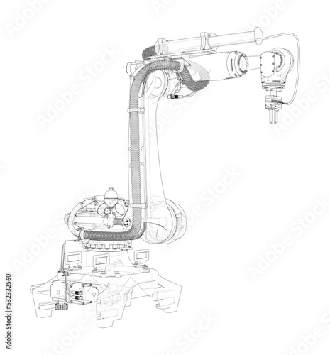Industrial robot manipulator.