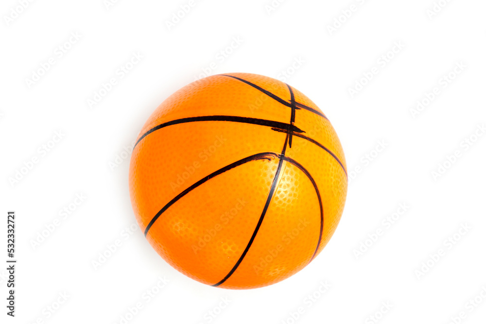 toy basketball for kids isolated on a white background.
