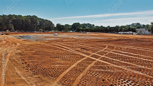 commercial grading and land development on work site photo