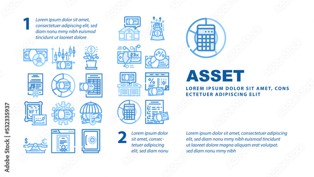 asset management digital business landing web page header vector. finance technology, data financial money, investment fund, wealth system company asset management digital business Illustration asset management digital business landing web page header vector. finance technology, data financial money, investment fund, wealth system company asset management digital business Illustration