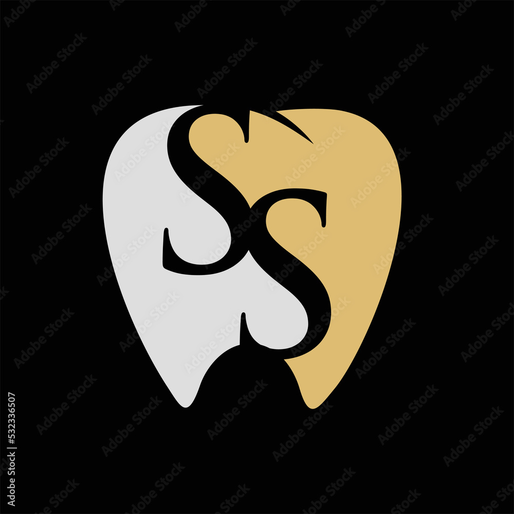 letter S with tooth