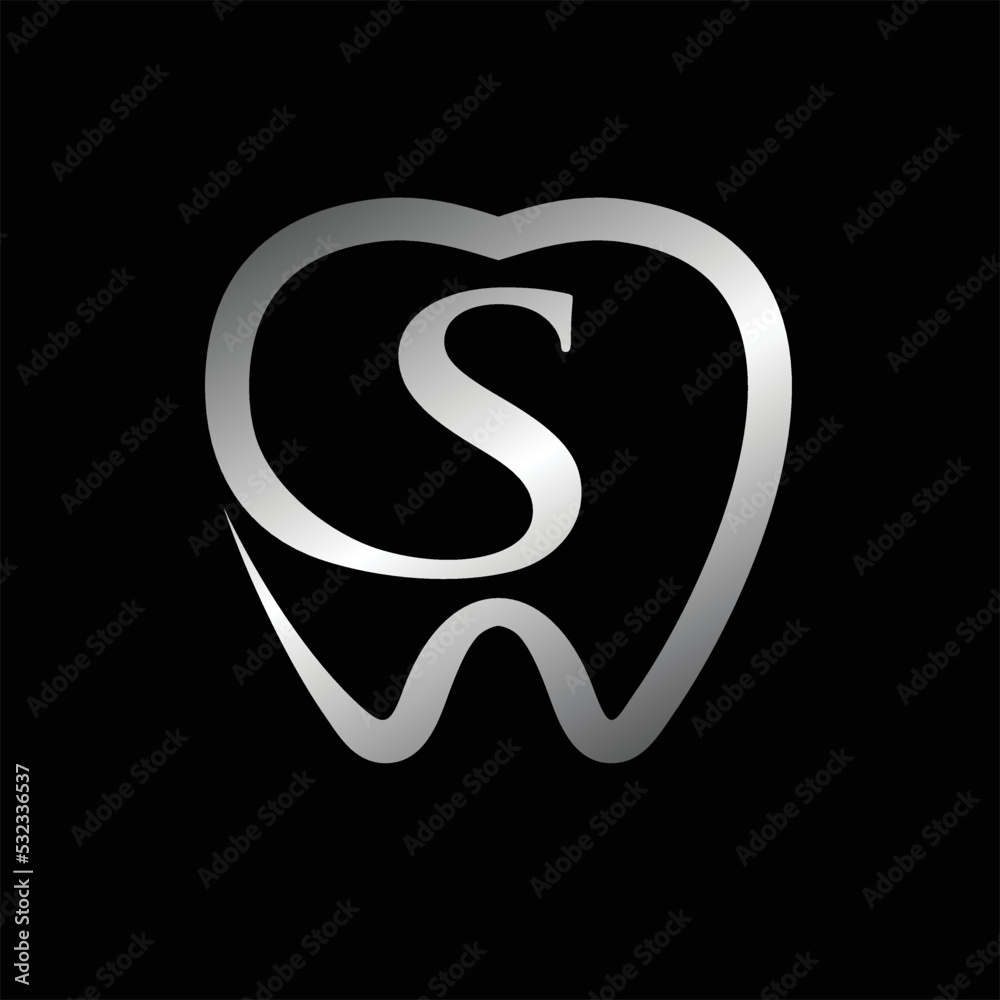 letter S with tooth letter S with tooth