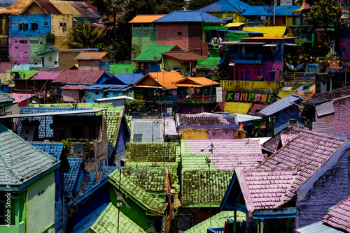 colorful houses in the city