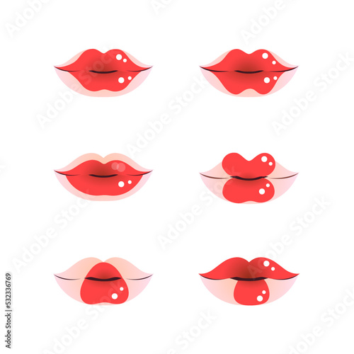 red lip style