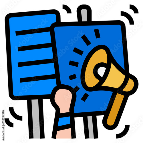 strikes protest icon